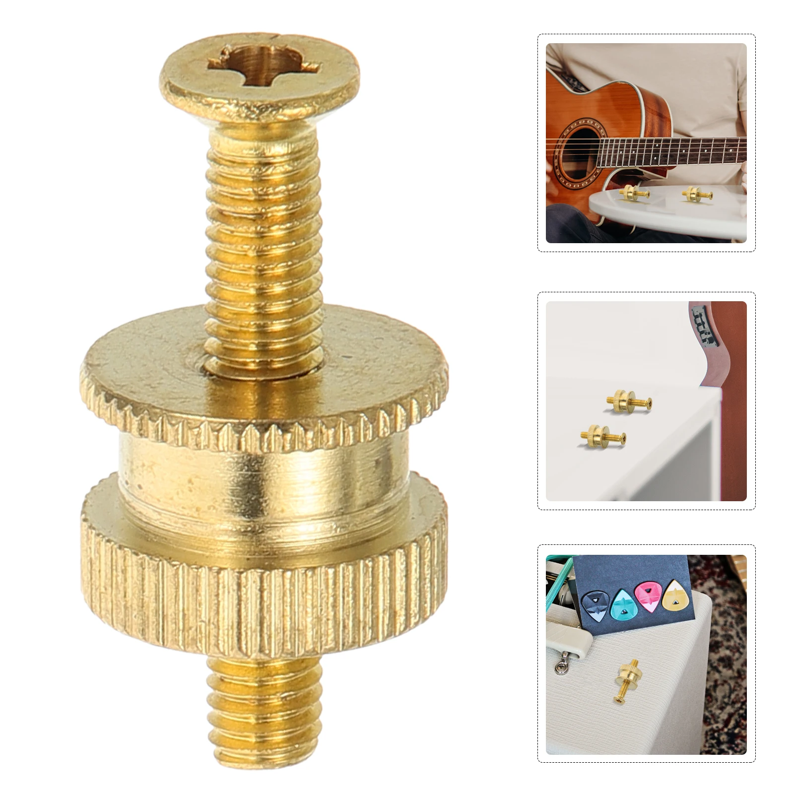 

Brass Bridge Saddle String Locking Replacement Part Durable Metal Smooth Surface Electric Guitar Accessories Tremolo Bridge