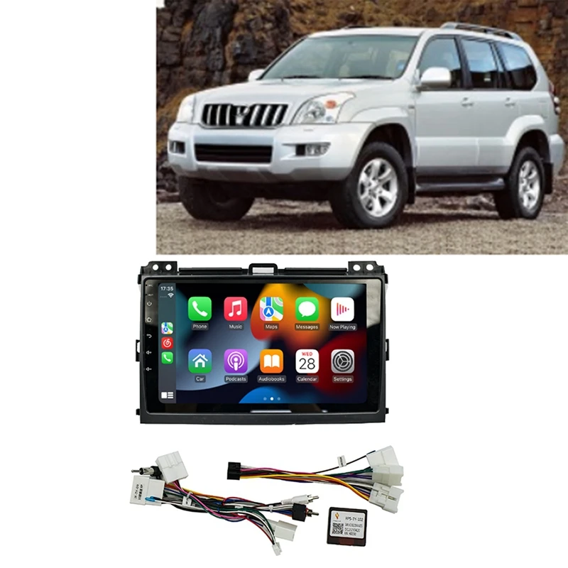 

Автомобильный GPS-навигатор, экран, беспроводной Carplay Android, MP5-плеер, автомобильное радио для Toyota Prado 2004-2009 2 + 32G