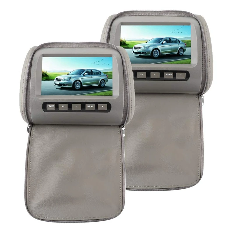 DVD Display Car Headrest DVD Display 7In HD LCD Digital Touch Screen Dual Portable Car Headrest Video Players