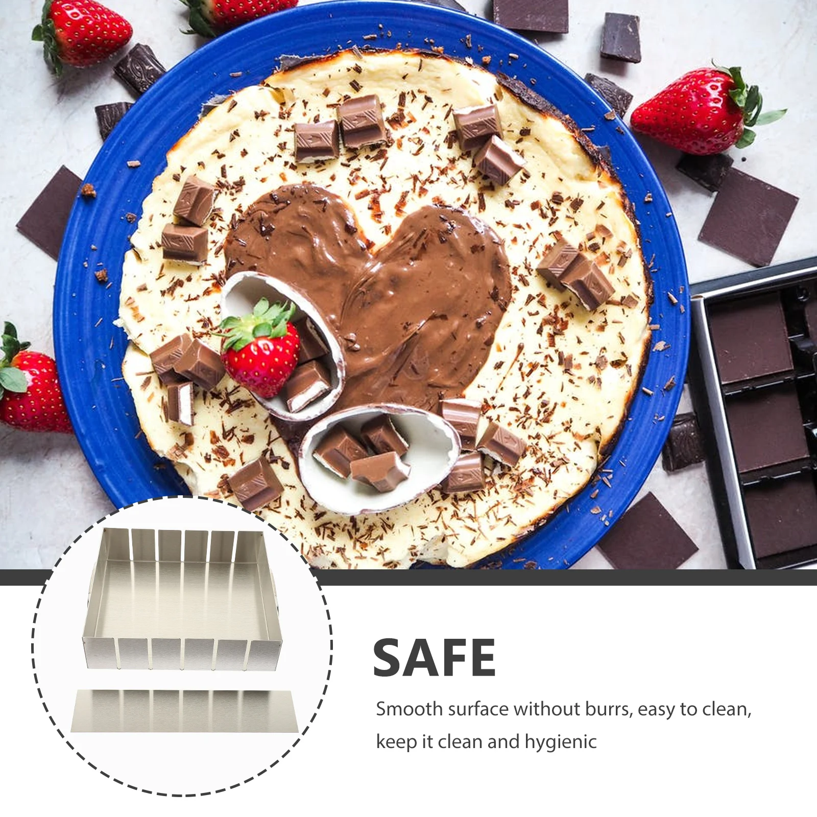 

1 Set Stainless Steel Baking Sheet Pan Cutting Mold Nougat Candy Making Tool Nonstick Demould Hygienic Surface Home Professional