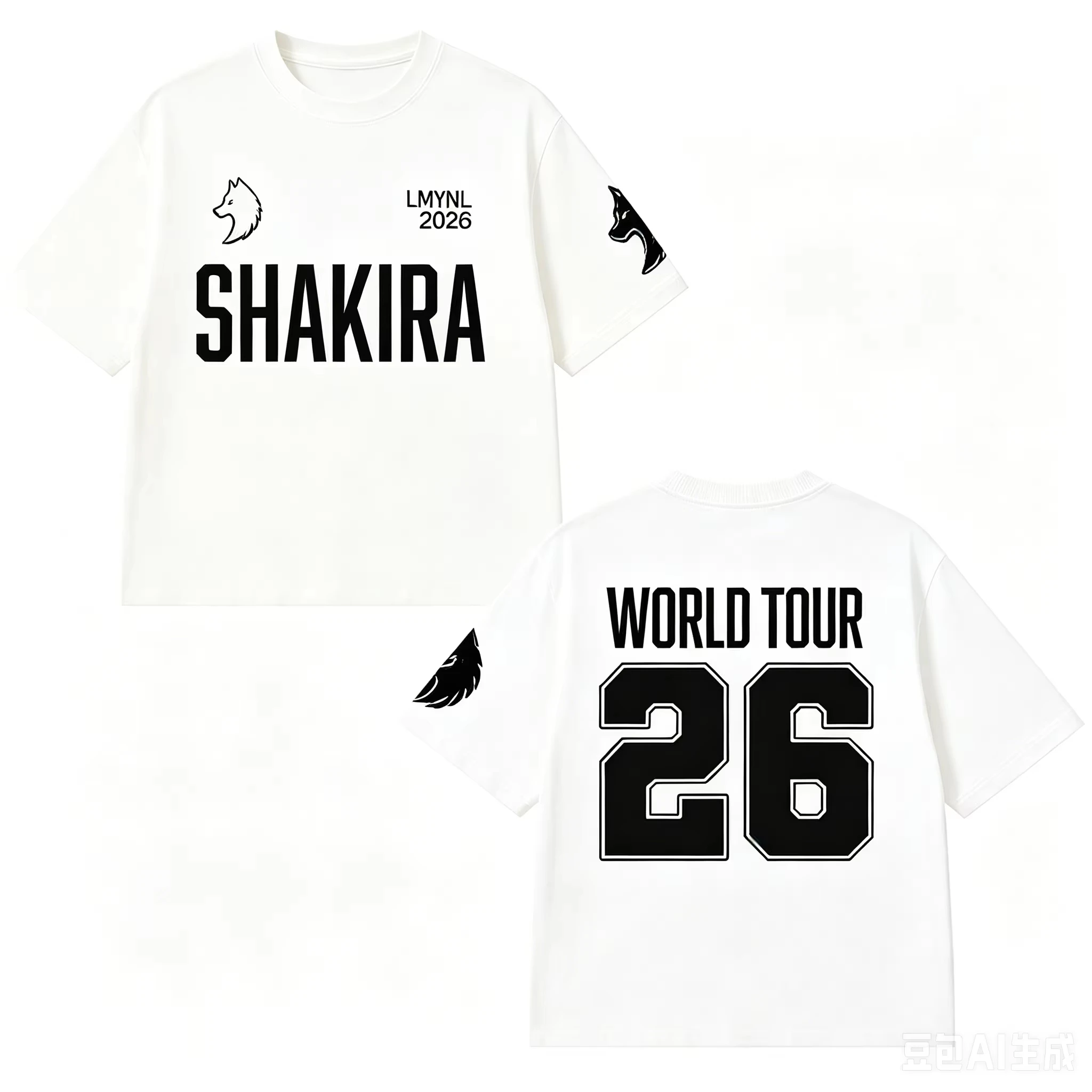 1 Stück 2026 Shakira LMYNL World Tour Bedrucktes Baumwoll-T-Shirt Unisex Männer Frauen Kinder Streetwear Casual Kurzarm-Tops – Detail 10