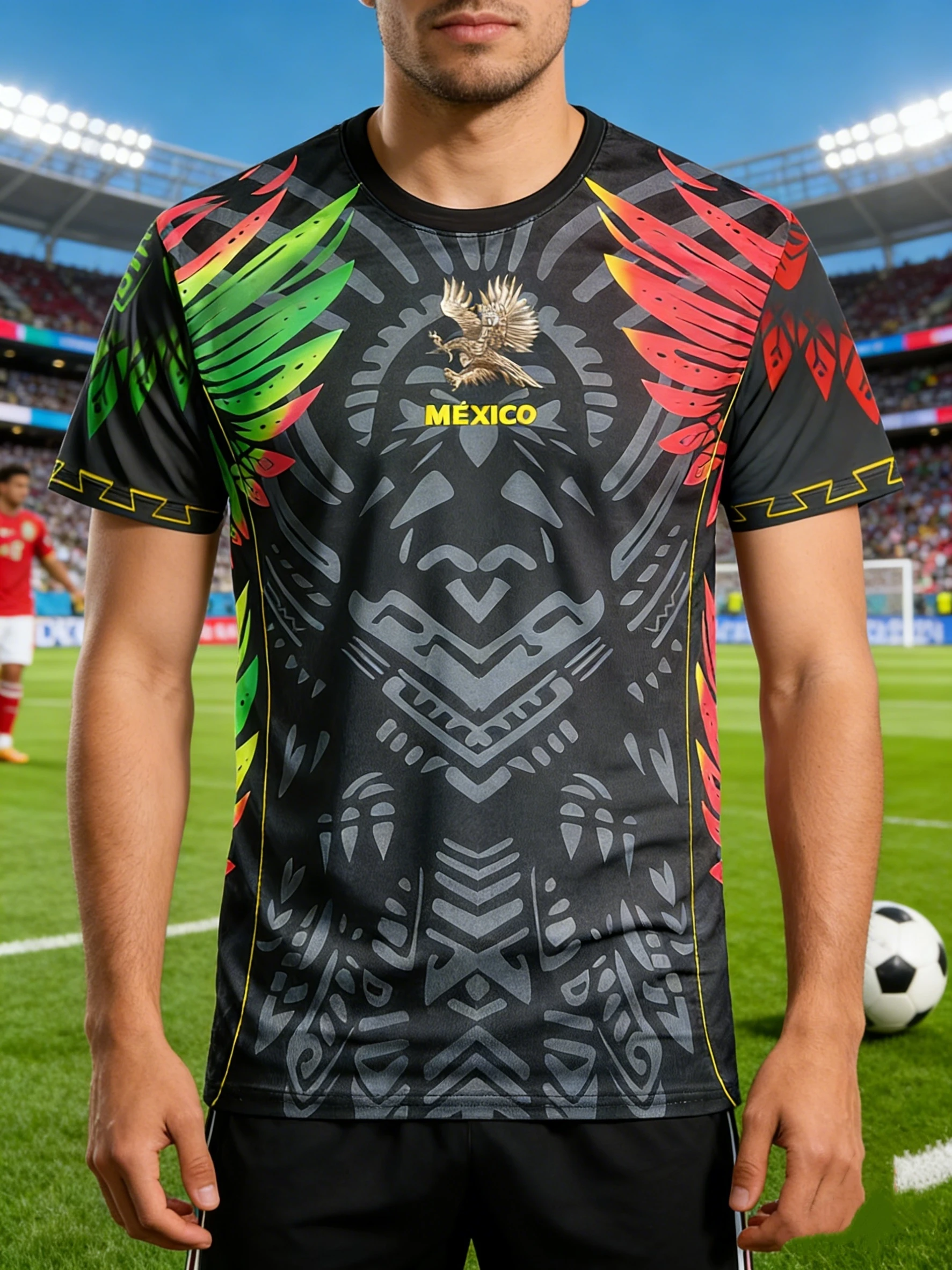 2026 New Mexican Football Jersey, Fan Sports Football T-shirt, Breathable and Quick-Drying Material