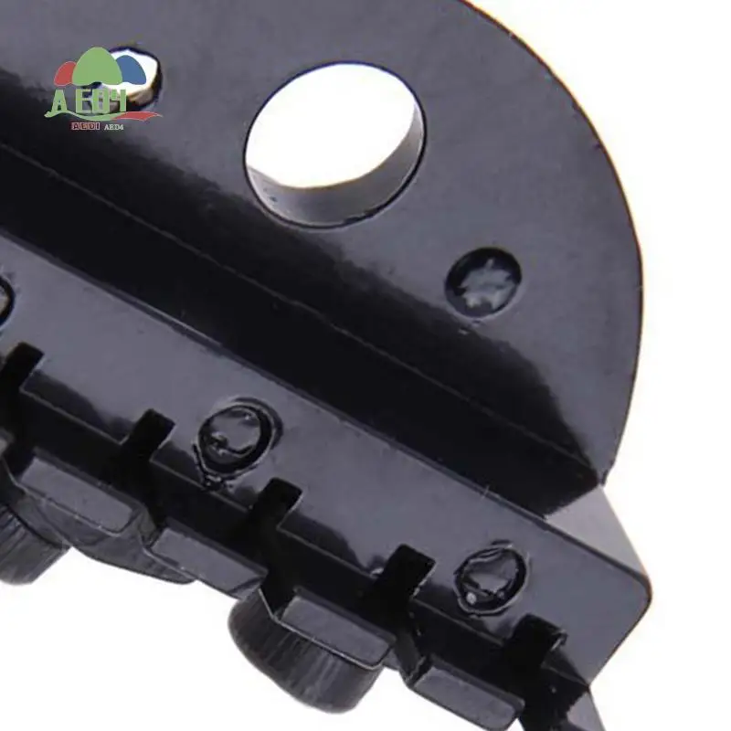 

AED4-1 Set 6 String Saddle Headless Guitar Bridge Tailpiece Black For Electric Guitar Parts Replacement