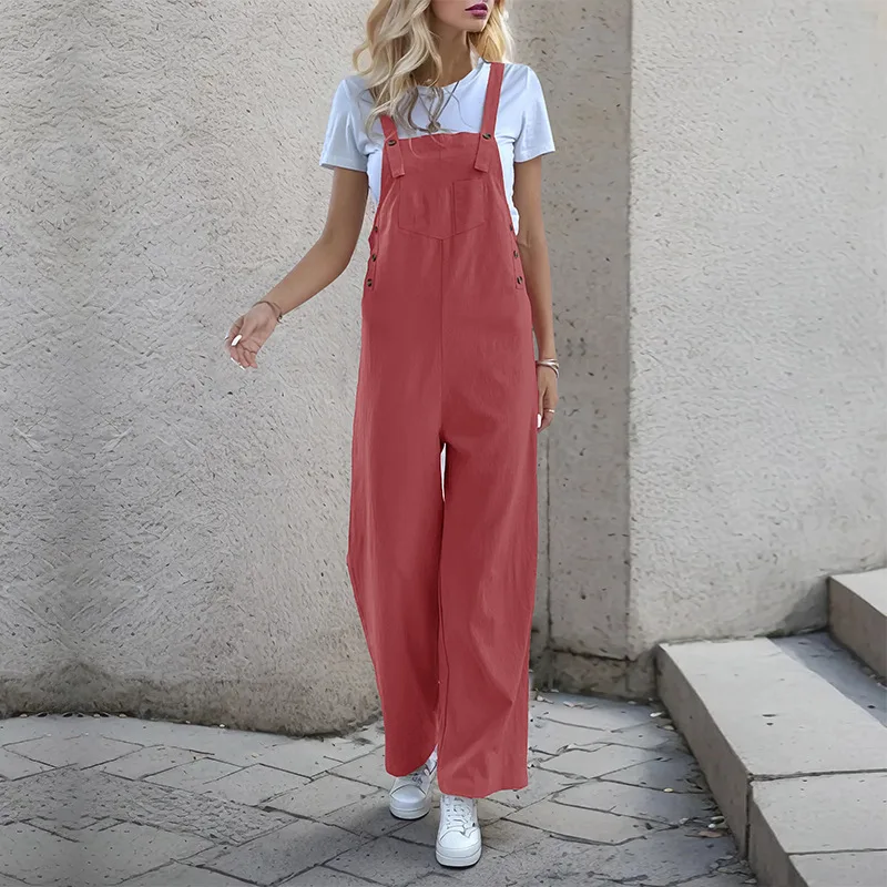 

Qybian Loose Fit Fashion Overalls Wide Leg Baggy Bib Overalls Jumpsuit Dungarees Summer Jumpsuit Casual Elegant Overalls Summer