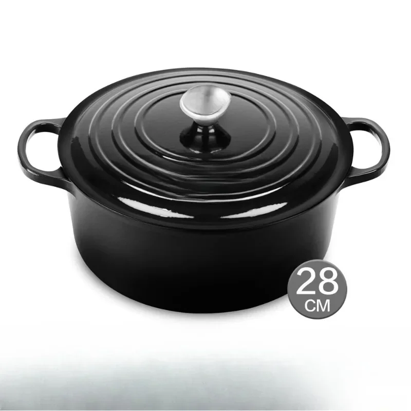 Cool color enamel cast iron pot new version round saucepan soup pot 28cm