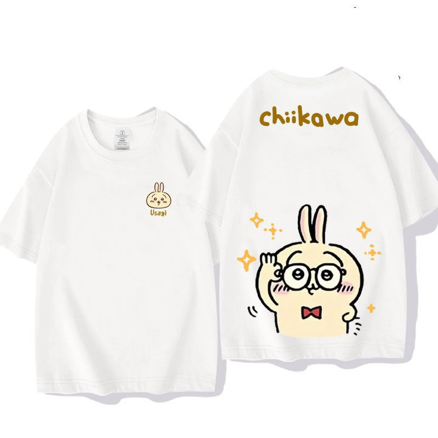 Chiikawa Usagi T-Shirt im japanischen Stil, 2026 Neues Unisex O-Neck Casual Sommer Halbarm-Streetwear Alltags-Oberteil – Detail 8