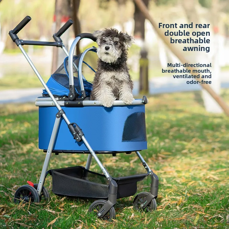 

Multifunctional Dog Stroller for Medium/large Dogs Foldable Pet Seat Spacious Outdoor Dogs Carrier Pet Travel Mobility Solution