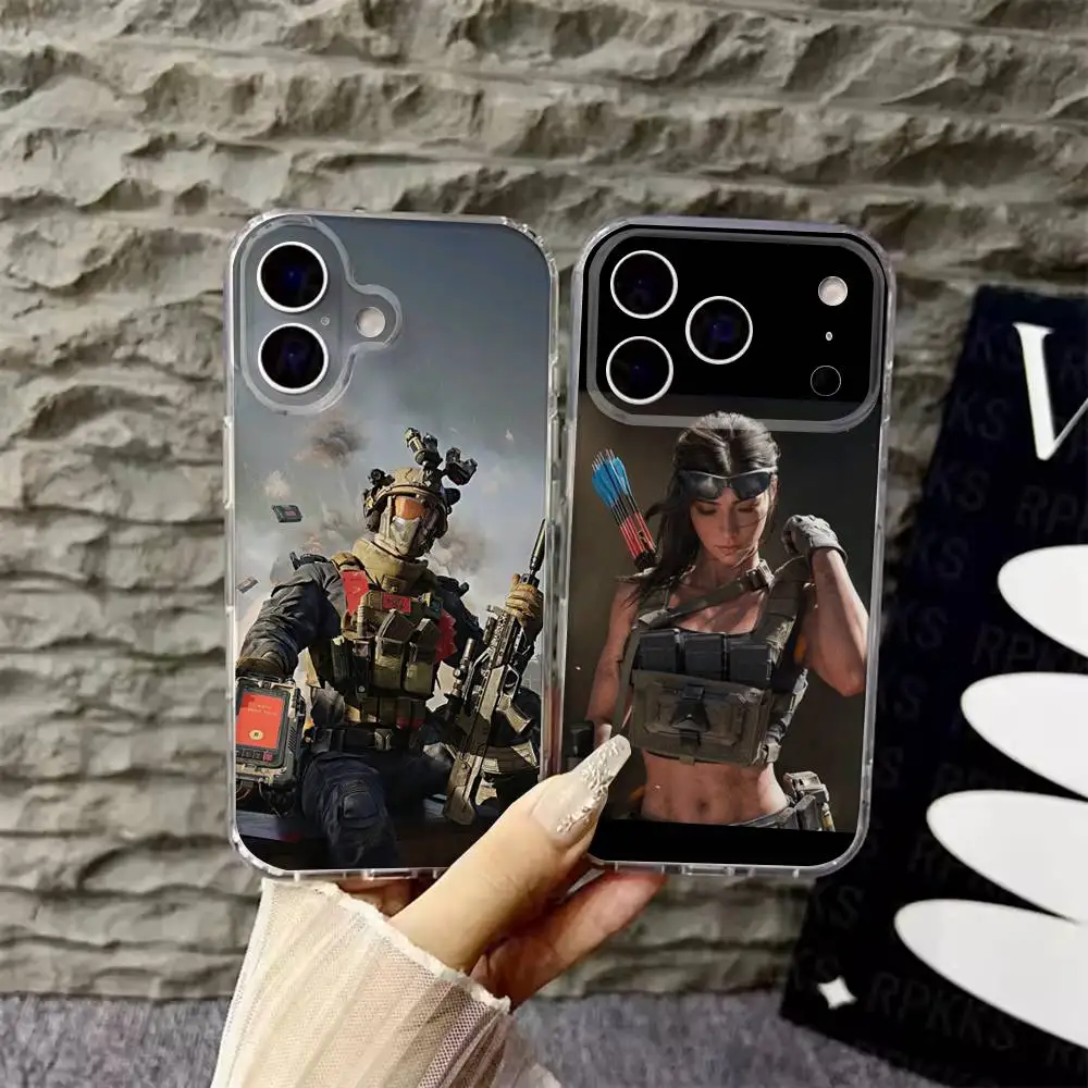 

Game D-Delta Force Phone Case For iPhone 17,16,15,14,13,12,Pro,Max,Plus,E,SE4,Air,Mini Transparent Cover