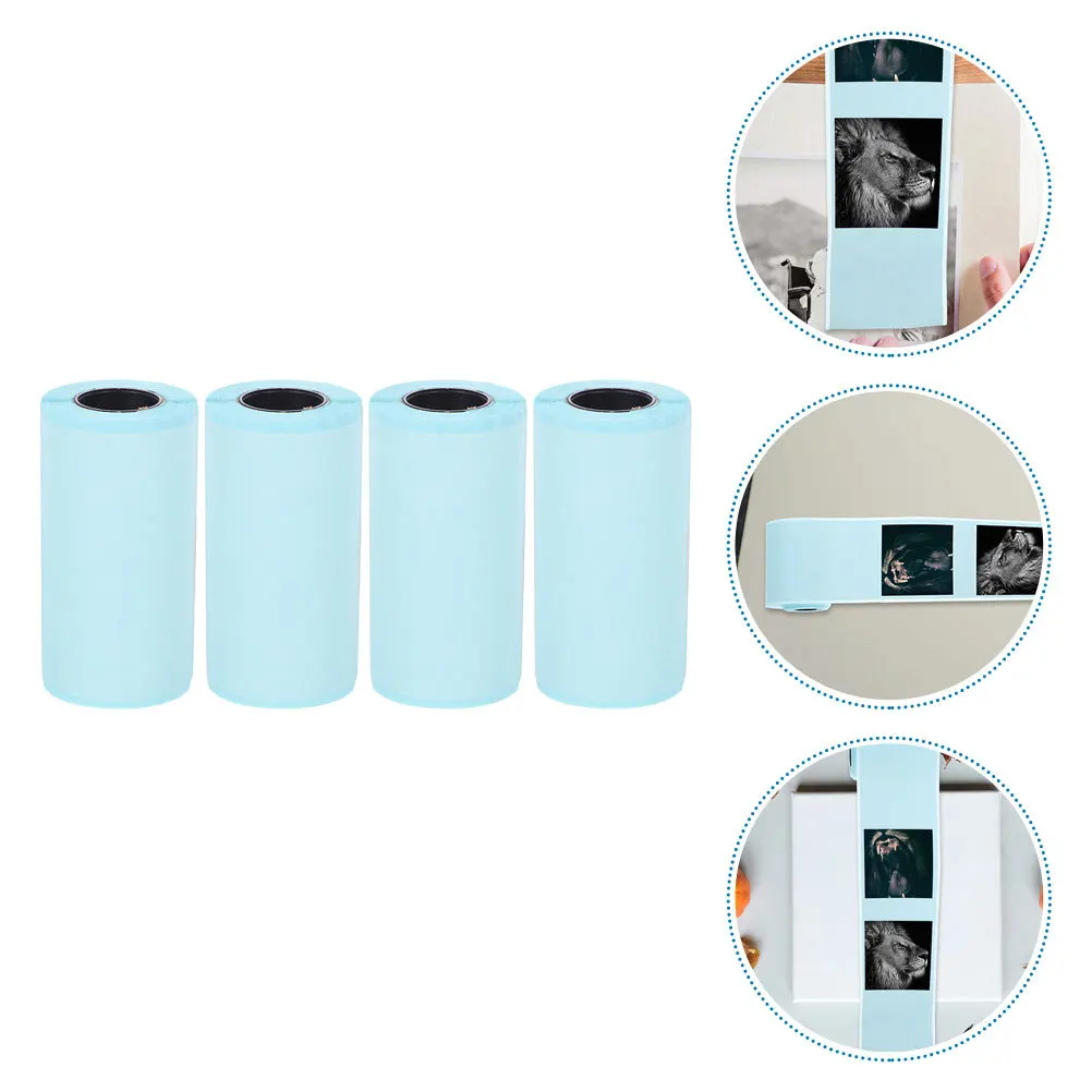 

4 Rolls Thermal Label Self Adhesive Printer Stickers Smooth Surface Waterproof for Express Office Home Organization