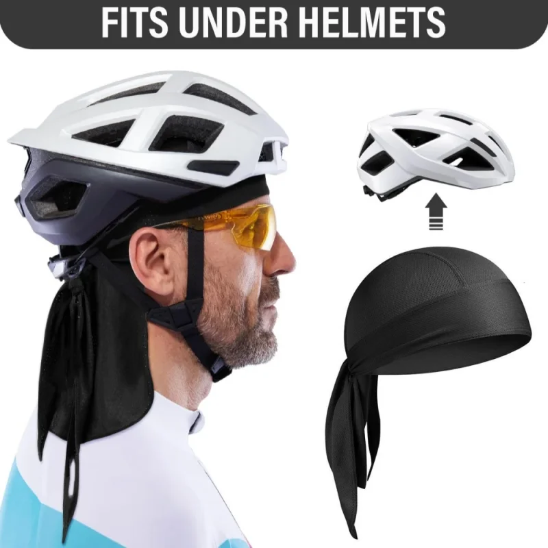 Cycling Under Helmet Inner Turban  Headwrap Fishing Hiking Runing Sports Breathable Quick Dry Beanie Skull Hat Liner Sweat Cap