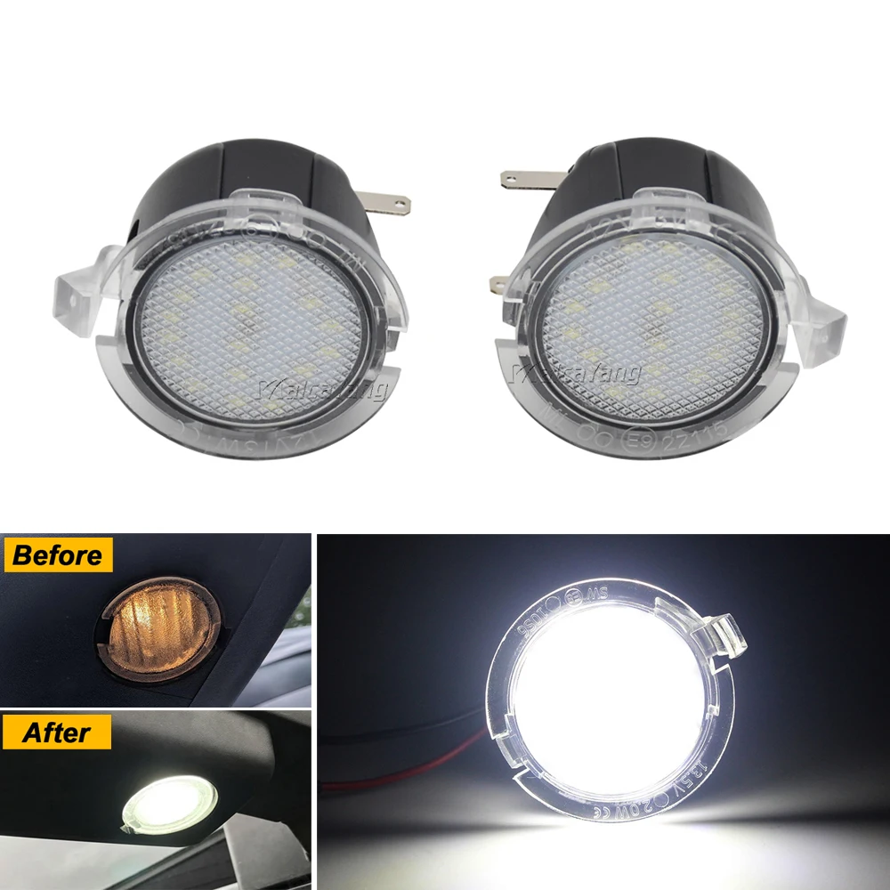 For Ford Edge Mondeo Fusion Flex Explorer F150 Canbus Error Free 2Pieces White LED Side Under Mirror Puddle Light Welcome Lamp