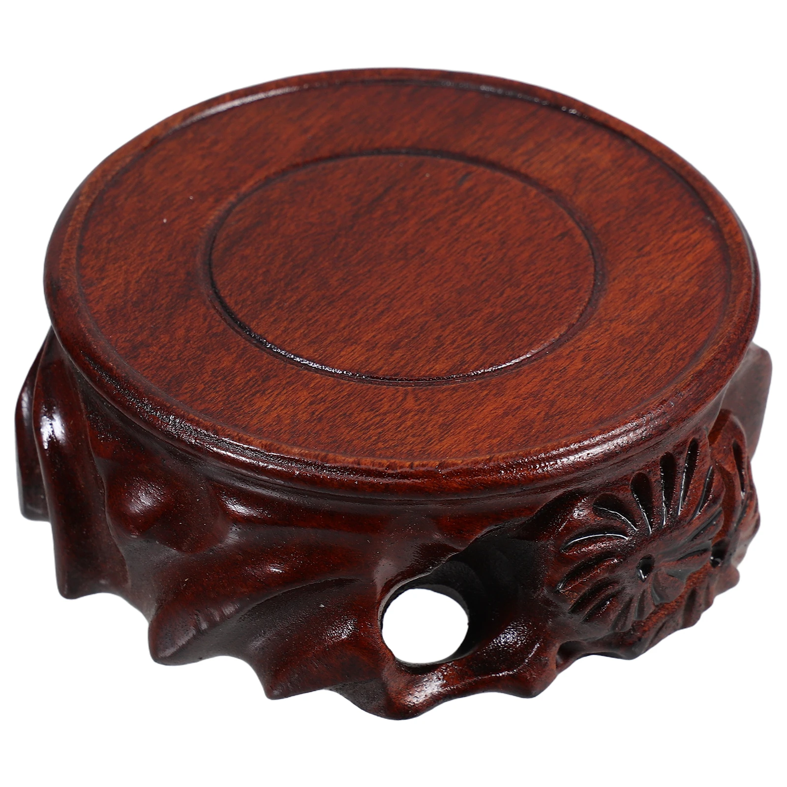 

Round Wooden Base for 10cm Plant Pot Mini Fish Tank Home Decor Vase Stand Tea Cup Display Furniture OrnamentAquarium Sculpture
