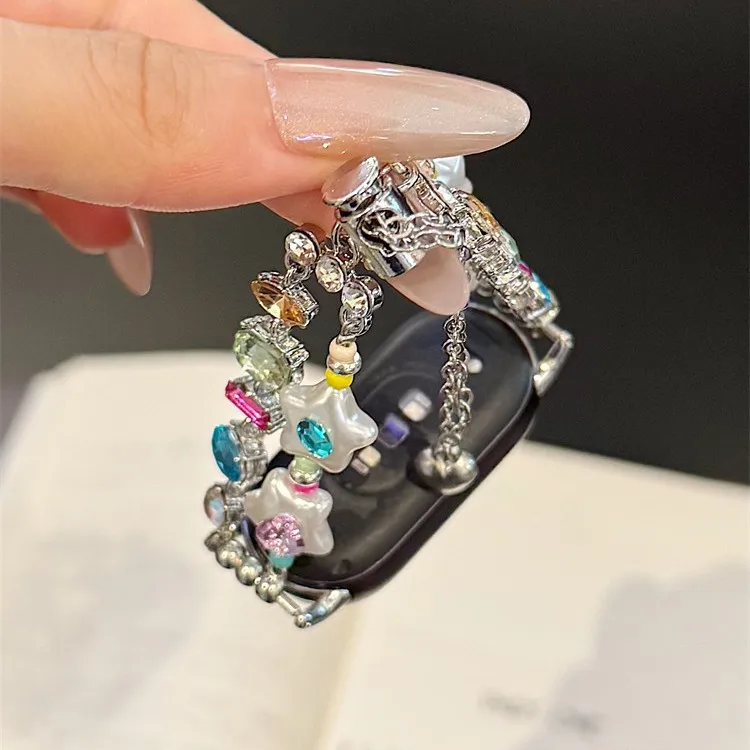 Cartoon Bracelet Watch Band for Mi 8pro 9pro 22 18 20mm Diamond Stars Bracelet for Huawei Watch Gt5/4/3/2 Watch Strap 7 8 3 4pro
