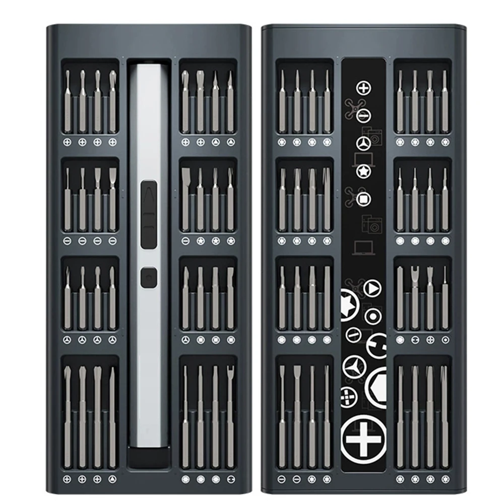 Cordless Electric Screwdriver Set 66 in 1 Precision Power Tool Magnetic Screw Driver Bit Fast Charging Repair Tool Kit