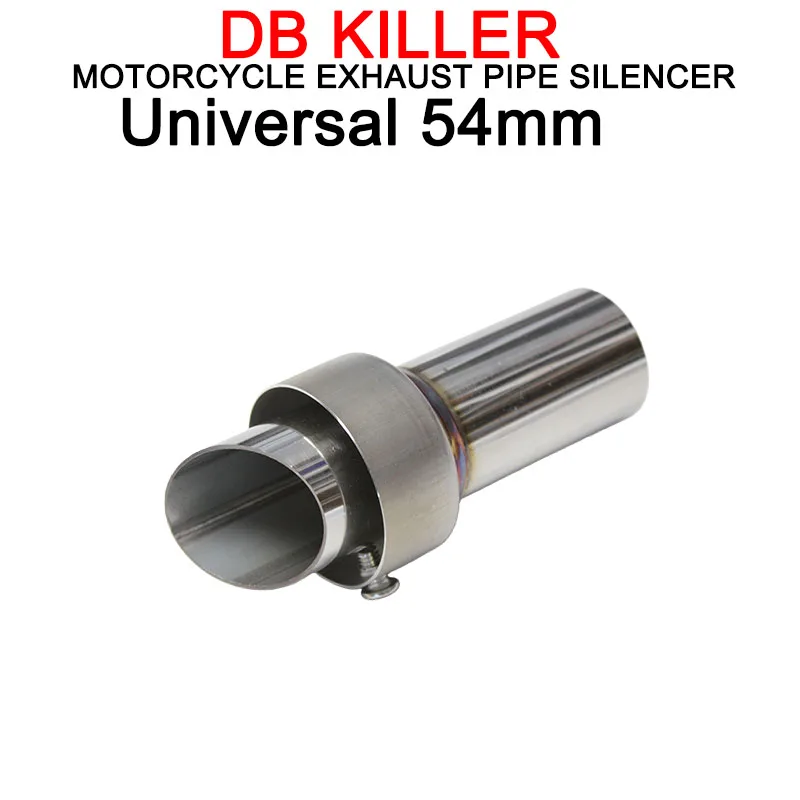 Silenciador de tubo de Escape Universal para motocicleta de 54MM, silenciador de acero inoxidable para Moto, sonido DB Killer para YAMAHA y BMW