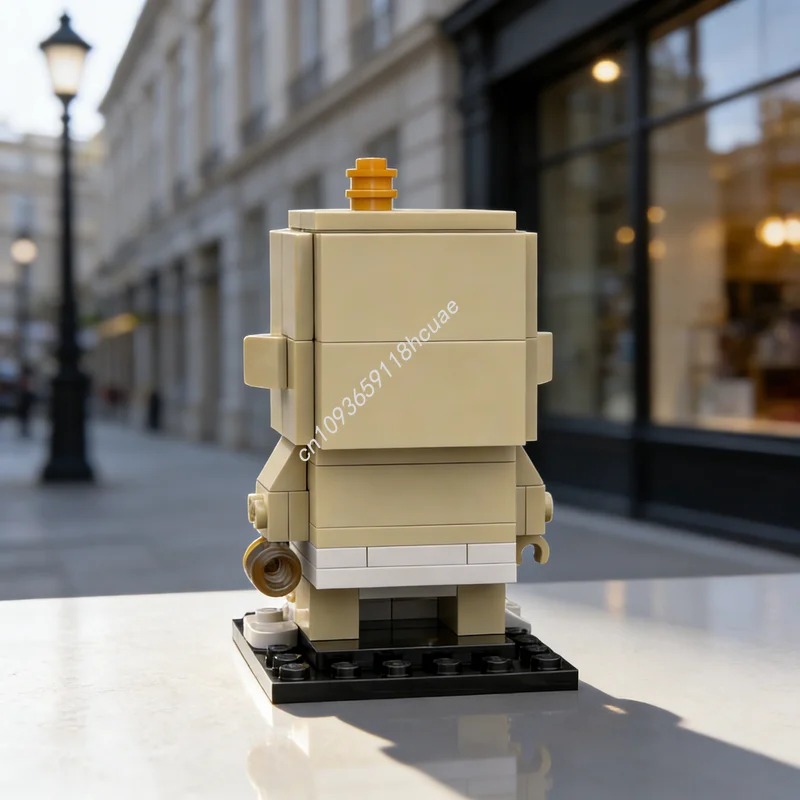 116pcs MOC Chuck Garbage Pail BricKidz Brickheadz Model Building Blocks Architecture Christmas Gifts Idea Brick Toys Kids