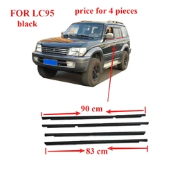 4 Pcs Black Outside Window Glass Rubber for Toyota Land Cruiser LC95 1996-2002 Weatherstrip for Glass Outer Laminate 75711-60030