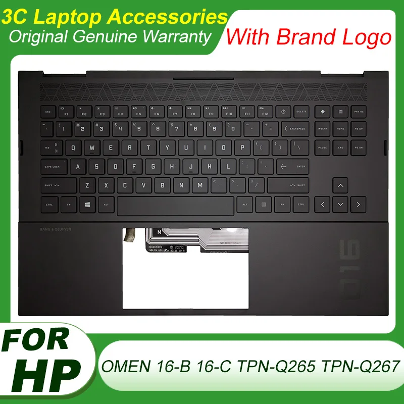 

Original New RGB Backlight Keyboard For HP OMEN 16-B 16-C TPN-Q265 TPN-Q267 Laptop Palmrest Upper Case US Keyboard Arabic