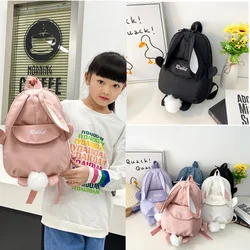 Sac à dos lapin mignon avec oreilles pour enfants, sacs d'école pour garçons, sac de livre pour filles, sac de maternelle pour bébé, mode