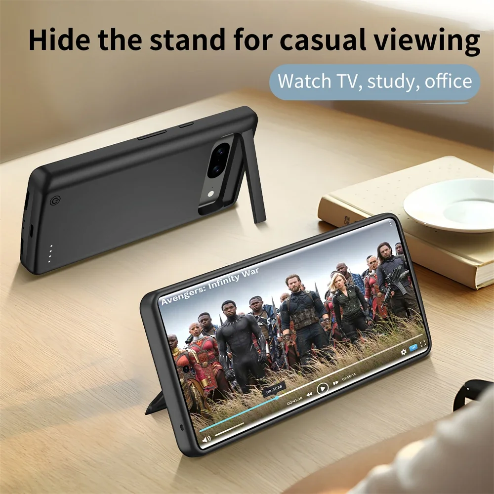 10000mAh Powerbank Cover For Google Pixel 8 Pro External Battery Cases Portable Charger Power Bank Case For Google Pixel 8