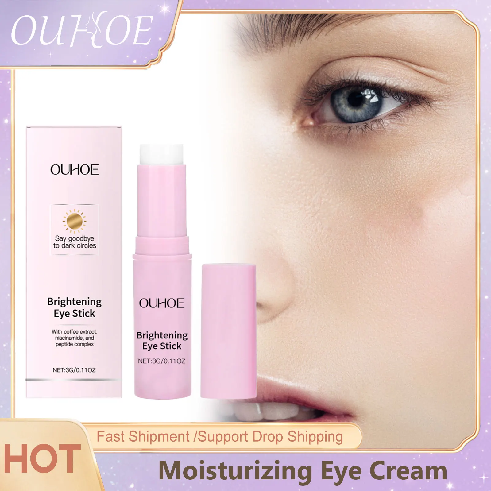 

Moisturizing Eye Cream For Remove Dark Circles And Bags In Eyes Relieve Puffiness Nourish Deep Hydrating Brightening Eye Cream