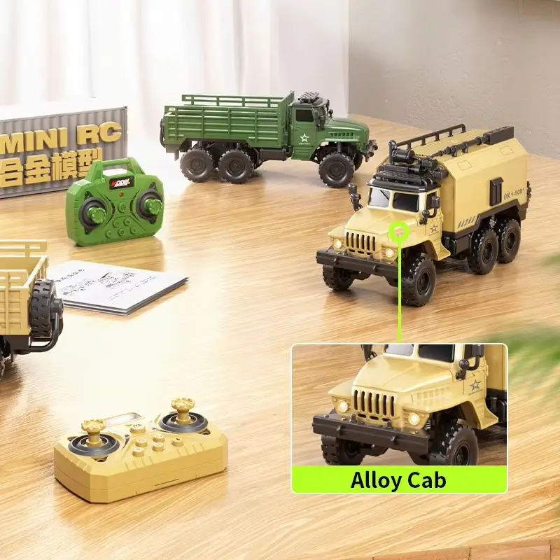 1:64 Maßstab Legierung RC-Truck 2,4GHz Mini 6-Rad 4WD Transporter, Elektrisches Ferngesteuertes Auto für Kinder, Feiertagsgeschenk-Spielzeug