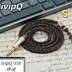 ivipQ-550 Flagship Class HiFi earphones/Headphone Upgrade Cable For HD650 HD800 4PIN XLR Dan Clark HIFIMAN LCD 3 Pentaconn Ear