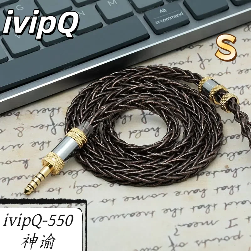 ivipQ-550 Flagship Class HiFi earphones/Headphone Upgrade Cable For HD650 HD800 4PIN XLR Dan Clark HIFIMAN LCD 3 LCD-2 0.78-2pin