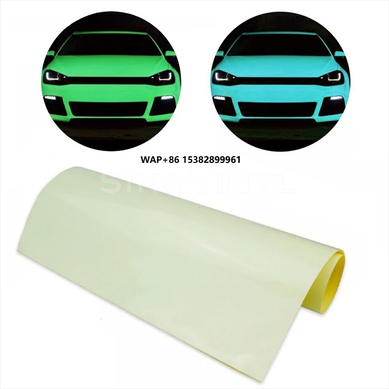 

Photoluminescent Green Glow in Dark Car Wrap Vinyl Film Color Changing Vehicle Sticker