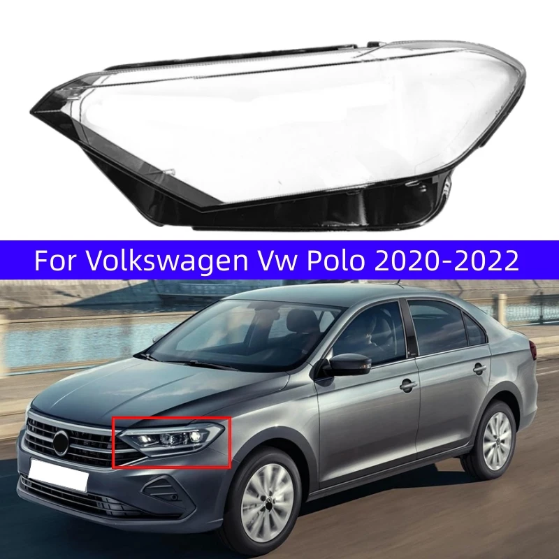 

For Volkswagen Vw Polo 2020 2021 2022 Left/Right Headlight Shell Lamp Shade Transparent Lens Cover Headlight Cover