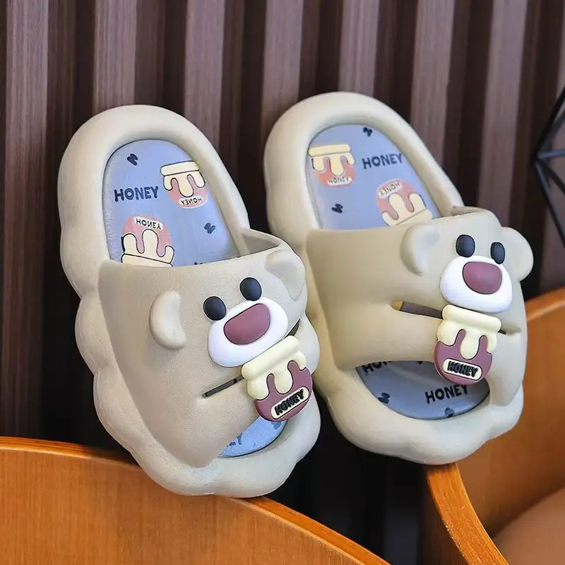 

2024 New Summer Children's Open Toe Cartoon Slippers Boys Girls Soft Sole Non Slip Home Slipper Outdoor Slipper Bathroom Slipper