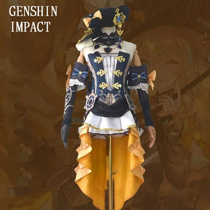 CosplayAnime Cosplay impact Navia cosplay dress uniform costume wig set Halloween party outfit for women dresses