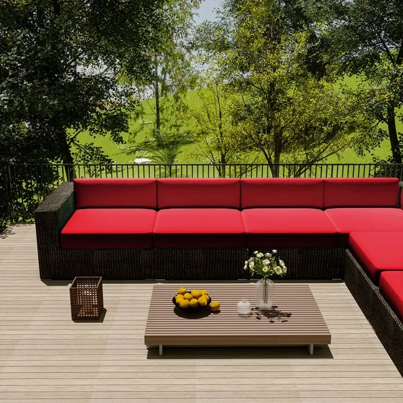 Waterproof Patio Square Slipcover Outdoor Sofa Seat Cushion Covers Garden Rattan Chair Sectional Furniture Protector