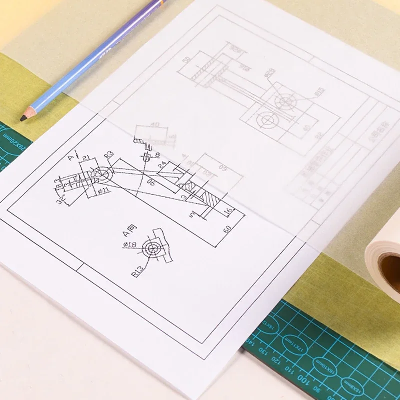 A3 A4 Translucent Tracing Paper Copy Paper Drawing High Transparency Paper Sewing Dressmaking Sketch Drafting Tracing Paper Roll
