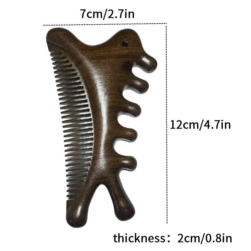 

Расческа из сандалового дерева «четыре в одном», массажный скребок для носа, массажер для головы, тела, шеи, лица, уход за здоровьем, массажный инструмент, меридиан, кожи головы