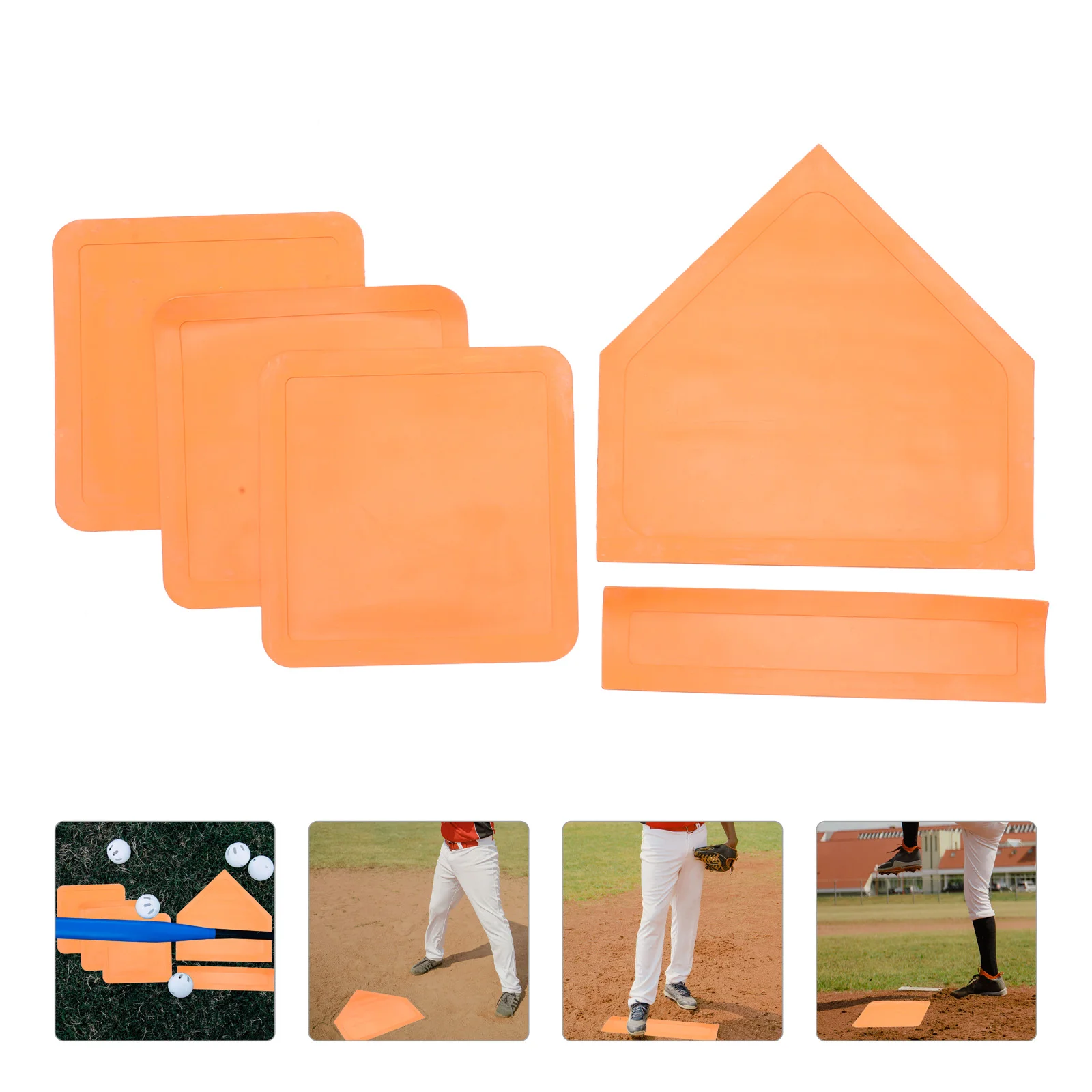 Training Equipment Baseball Softball Mat Child Balls Rubber Bat Plate for School