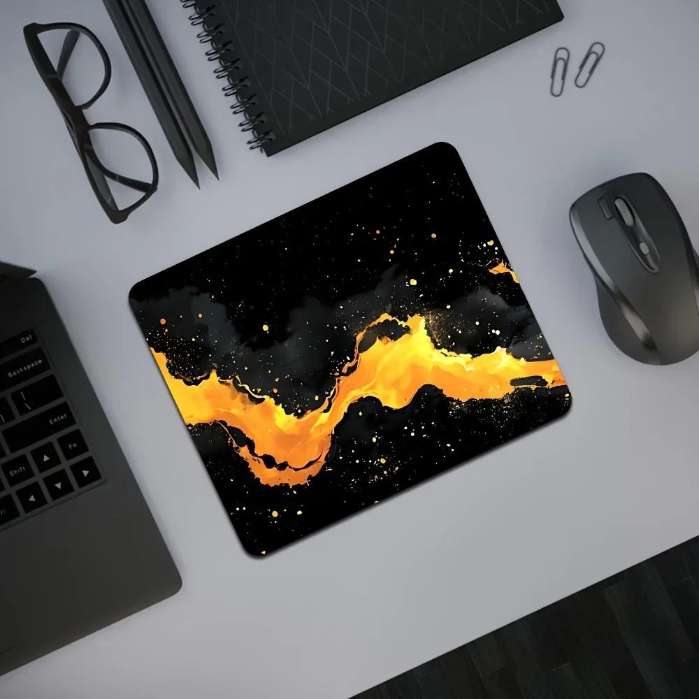 CIFBUY Small Mouse Pad Abstract Art Pattern Desk Mat Anti Slip Rubber Base Stitched Edges Home Office PC Laptop Accessories