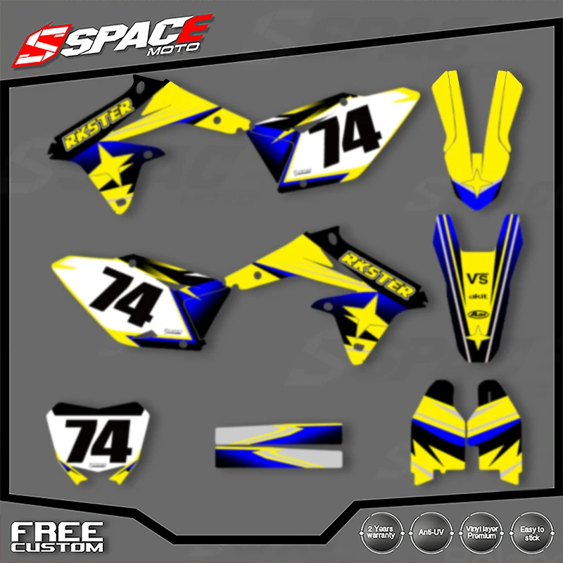 

SPACE Custom Motorcycle Graphics Background Decal for SUZUKI 2008 2009 2010 2011 2012 2013-2017 RMZ 450 Decals Stickers Kits 001