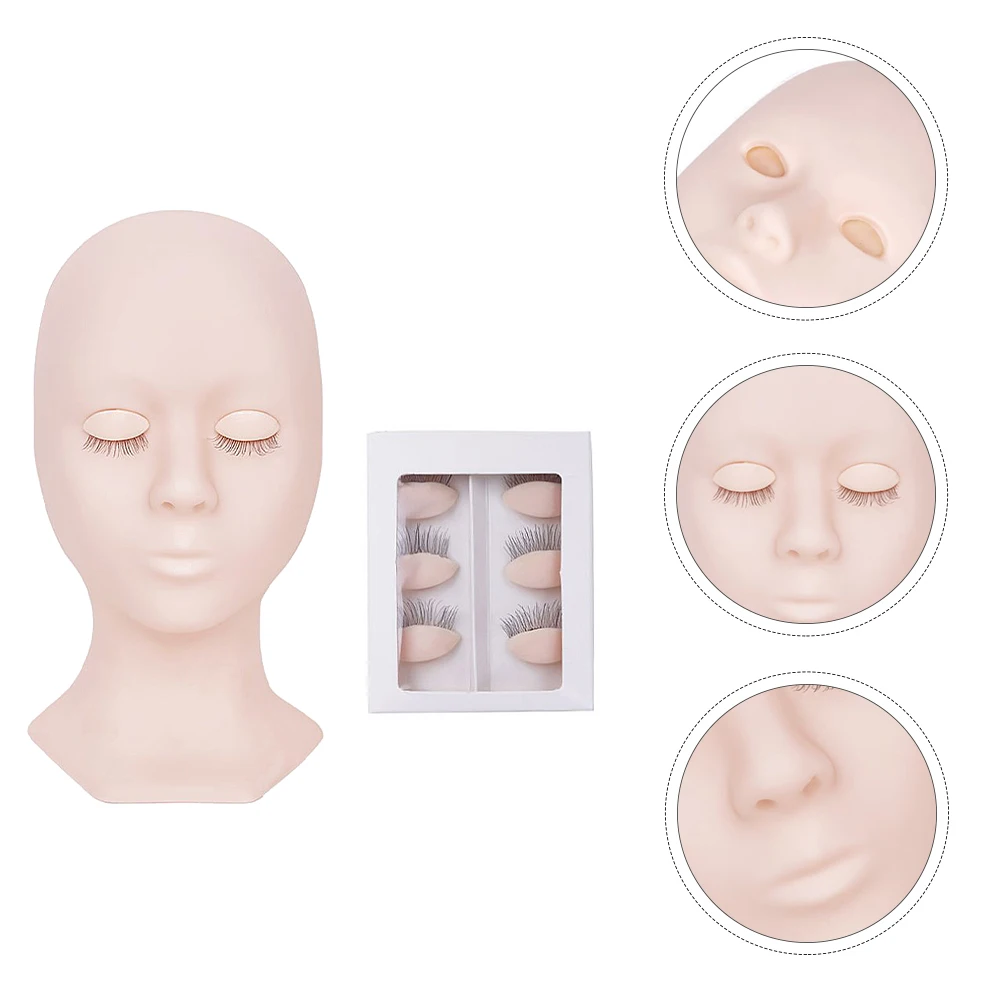 

Grafting Eyelash Head Model Detachable Mannequin Mold for Makeup Practice False Eyelashes Extension Display Kit Baby
