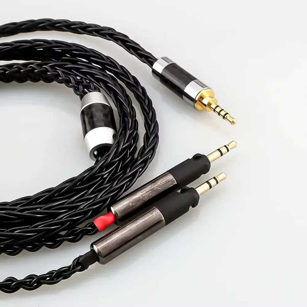 HiFi 4.4/2.5mm Xlr 152 コア ブラック シルバー メッキ イヤホン アップグレード ケーブル ATH-R70X R70X R70X5 ヘッドフォン用