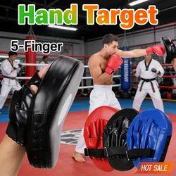 5-Finger Hand Target PU Leather Curved Punching Mitts Breathable Kickboxing Pads Boxing Focus Pad for Martial Arts Training