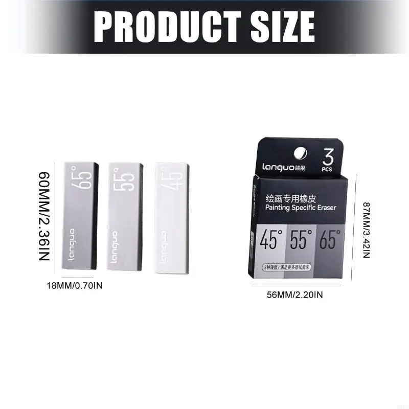 3 Hardness Sketching Highlight Erasers PVC Painting Specific Erasers For Students And Artists Sketching Portrait-Painting 896C