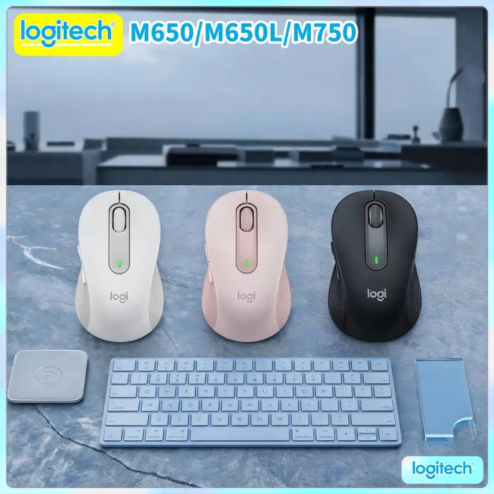 M750 Office Mouse 4000 High DPI Tracking Rubber Anti Slip Grips Three Device Switch Business Daily Practical Work Tool