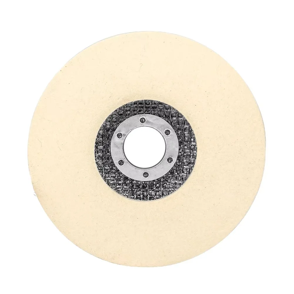 Wool Polishing Disc Felt Flap Wheel Wool Buffing Wheel Mesh Backing Polishing Flap Disc Flat Profile Polishing Wool