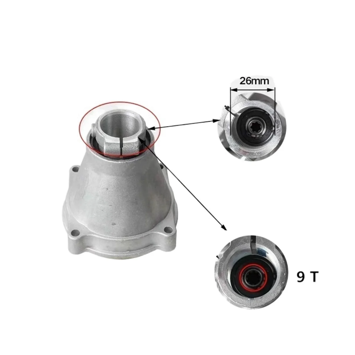 26mm 9-Tooth Lawn Mower Connecting Disc Brush Cutter Side Hanging Connecting Disc Drive Disc Brush Cutter Accessories