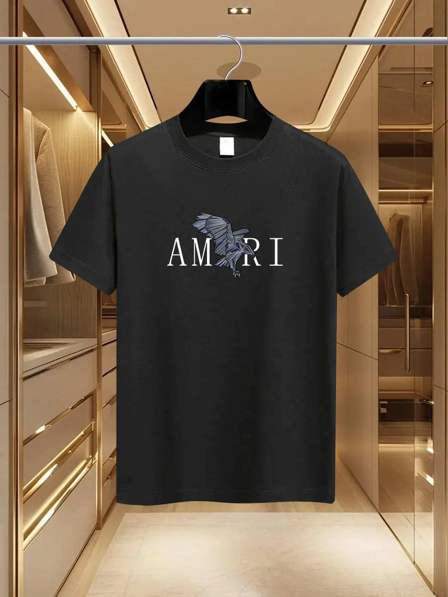 2026 Summer Luxury fashion AMI brand printed T-shirts round-neck casual and trendy Y2K high-end and high quality