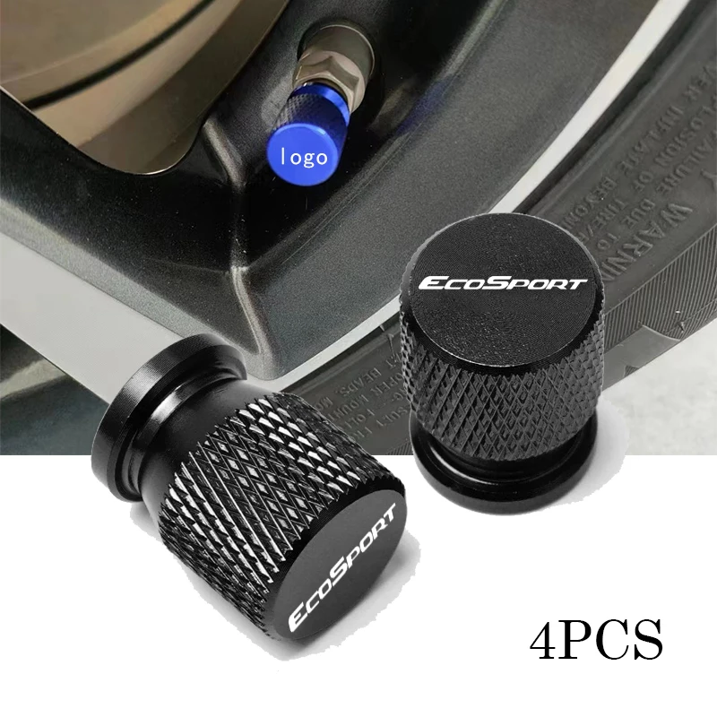 

For Ford Ecosport 2012-2014 Car Decor Auto Accessories Car Wheel Tire Valve Caps Tyre Stem Covers Airdust Waterproof 4Pcs