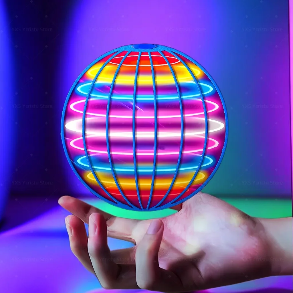 1F-Flying Ball, Bola Giratoria Automática con Luces LED Deslumbrantes, Flotación Mágica, Máquina Voladora OVNI, Juguete, Regalo, Juego, Pelota Deportiva