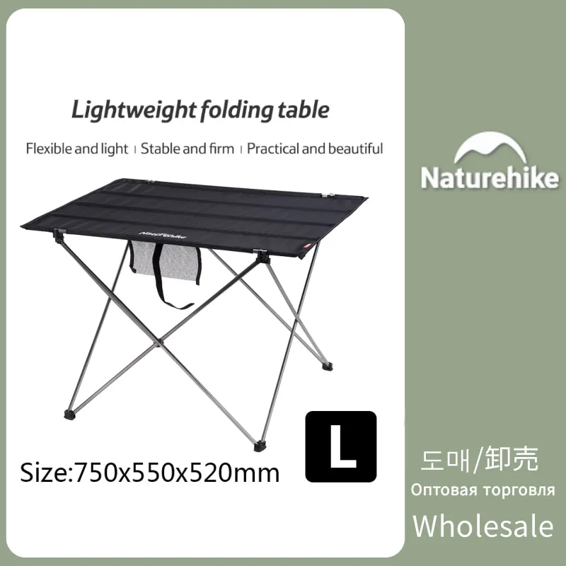 

Naturehike Outdoor Aluminum Alloy Folding Table Ultra Light Portable Camping Table Picnic Tour Wear Resistant Oxford Cloth Table