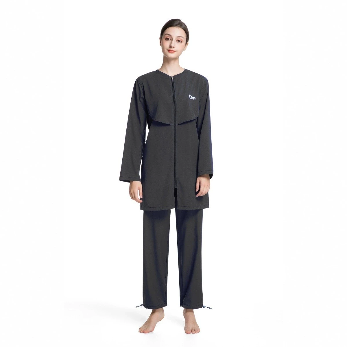 Frauen Schwarz Muslimischen Bademode Badeanzug Burkini Islamischen Modest Drei-Stück Set Moslem Muslem Maillot De Bain Volle Abdeckung bademode
